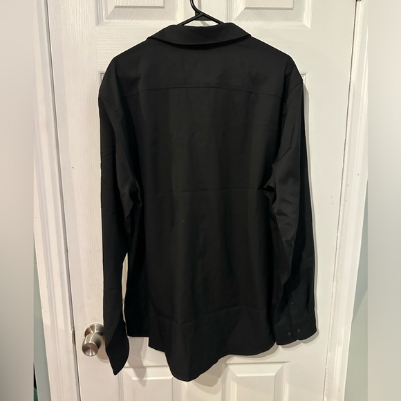 Perry Ellis mens black XL total stretch expandable collar dress shirt formal - Picture 2 of 11